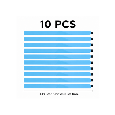 10-Piece LCD Screen Adhesive Pull Tabs – White, 170mm (6.69") Stretch Release Tape