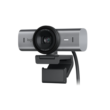 Logitech MX Brio Ultra HD 4K Webcam | Collaboration & Streaming Camera with Show Mode – Graphite